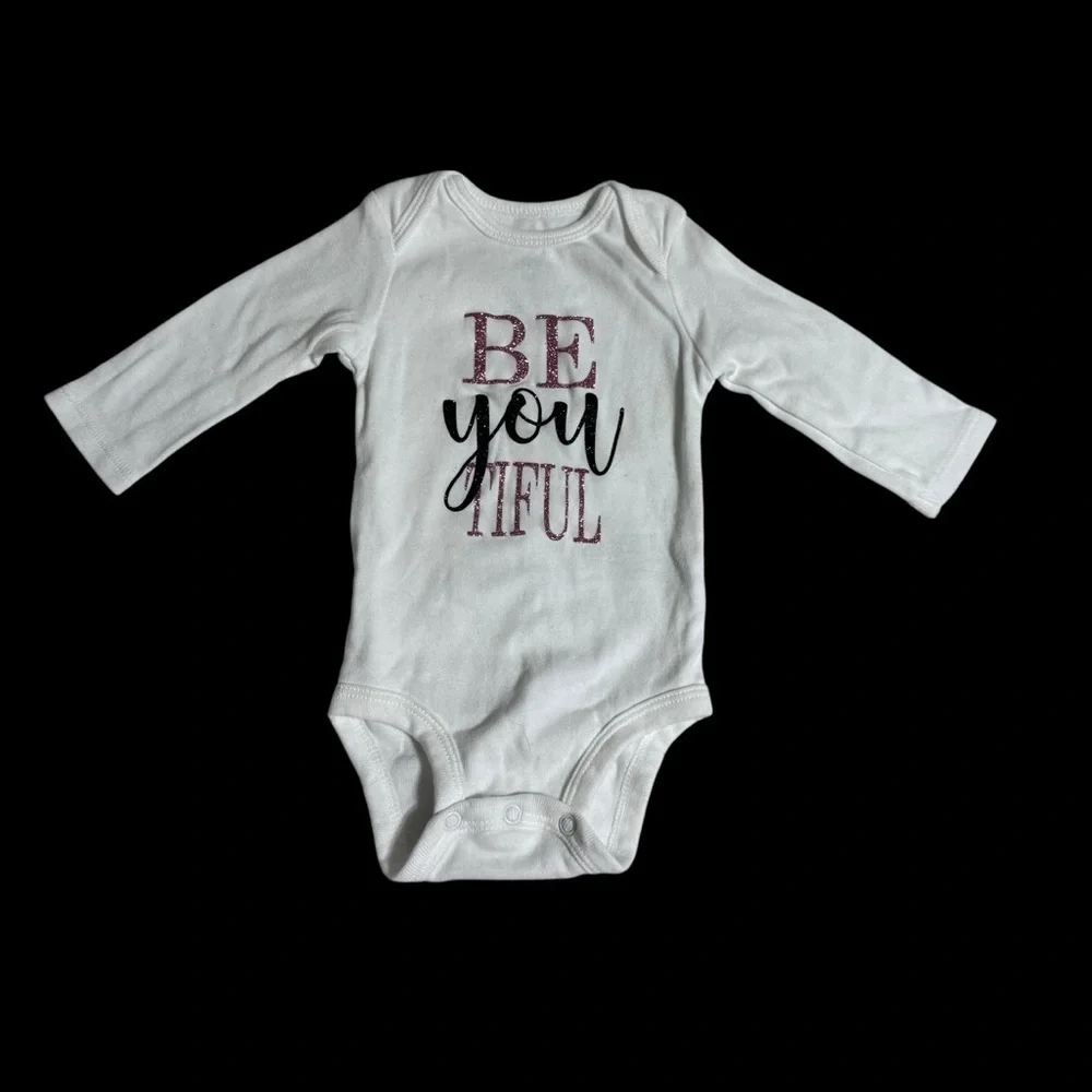 Carter's White 'Be You tiful' Long Sleeve Bodysuit